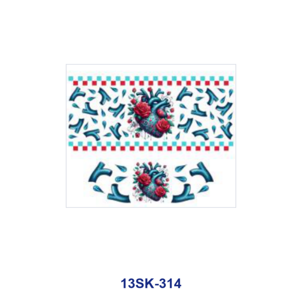 Wholesale 8pcs Gothic Heart Rose Mini Cup Keychain Sticker
