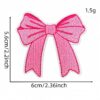 oly-3e50c5093b4efee9889bdad3f9b46b89 Wholesale Polyester Embroidered Patches Pink Bow Design 7-Piece Set Decorative Accent for Clothing Office Decor