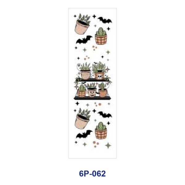 Wholesale 2/8/16pcs UV DTF Stickers Witch Skull Bat and Plant Print Pen and Bookmark Stickers