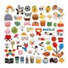 oly-3e6ceec3b12c59a65d9ab22f4c7041b1 Wholesale Korean Style Black Cat Embroidery Patches - Hamburger Fries Balloon Design, Polyester, for Clothing Decoration, Fashion Accessory