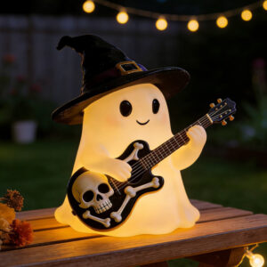 Witch hat guitar ghost night light (usb)