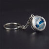 Wholesale Tree of Life Keychain Double-Sided Glass Ball Time Gem Lucky Pendant Car Key Accessory for Boutique Resale