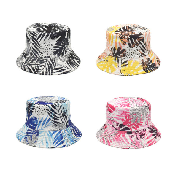 oly-3ea2f82f91a2e7716279da1c8c80b1a6 Wholesale Reversible Coconut Tree Print Fisherman Hat Sun Hat Wide Brim Summer Fashion Accessory for Women