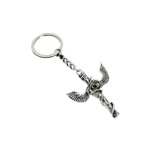 oly-3ebdafd9b242d28a1aa6ddd00cac40c1 Wholesale Ins Style Golden Skull Cross Keychain, Zinc Alloy Car Key Accessory for Gift and Resale