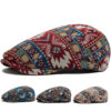 Wholesale Stylish Ethnic Jacquard Beret Hats for Women Vintage Fashion Accessory Resale