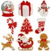 Wholesale Ivory White Christmas Embroidery DIY Patch for Sweater Scarf Bag Decoration