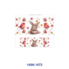 Wholesale 2/4/8pcs Watercolor Cute Fairy Animal Floral Print Mini Cup Keychain Sticker
