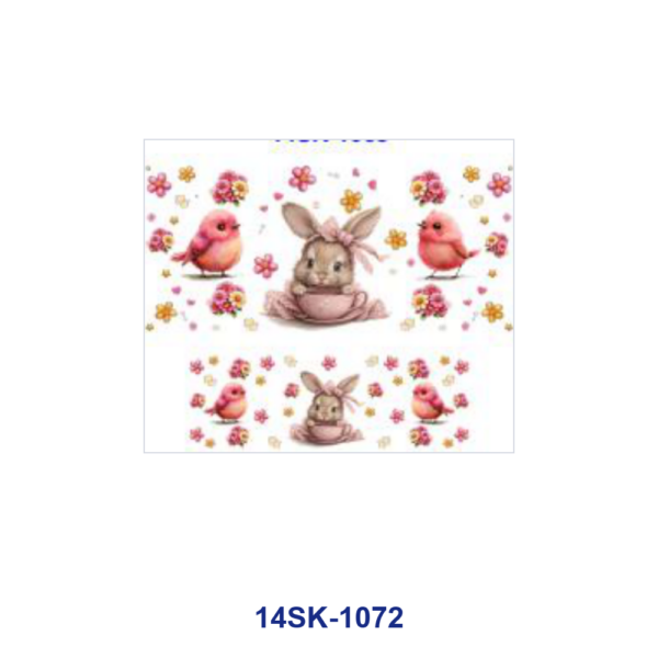 Wholesale 2/4/8pcs Watercolor Cute Fairy Animal Floral Print Mini Cup Keychain Sticker