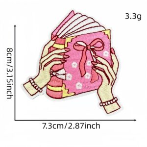 Pink book cloth sticker 1#