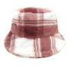 Wholesale Plaid Plush Bucket Hat Winter Chic Fashion Accessory Gift for Women