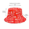 Wholesale Stylish Geometric Pattern Bucket Hat Sun Protection Foldable Outdoor Travel Hat