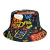 Wholesale Double Sided Beer Print Bucket Hat Sun Protection Casual Fashion Accessory