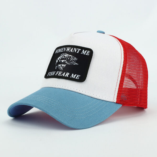 oly-3f5c83b8388e28de75f7da8bb1010aa9 Wholesale All Black Breathable Baseball Cap with Tropical Fish Print Retro Style Adjustable Summer Hat