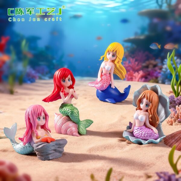 oly-3f9209b6749443a49e0698d0f2afc9ad Wholesale PVC Cartoon Mermaid Figurine DIY Fish Tank Decorative Accent Craft Supply