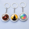 oly-3fa3a2b3b4202ca3ce2a62497d727cb0 Wholesale Luminous Mandala OM Keychain Stress Relief Rotating Metal Pendant Yoga Gift Boutique Resale