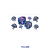 oly-3fa4e7488d3fe82e28c7923a930c73fc Wholesale 5pcs Psychedelic Watercolor Mushroom Lightning Star Candy Flower Mixed Decor Prints 16oz Cup UV DTF Wraps