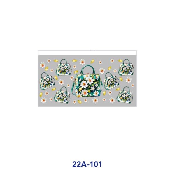 oly-3fba9babd956911458e7077f5fccf1a4 Wholesale 5pcs Watercolor Floral Fashion Tote Bag Multi Color Daisy Wildflower Leaf Mixed Print 16oz Cup UV DTF Wraps OLY Exclusive