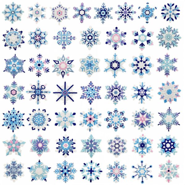 Wholesale Snowflake Embroidered Patch – Decorative Applique for Clothing and DIY Crafts
