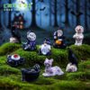 Wholesale Resin Halloween Mummy Crow Cartoon Miniature Ornament for Party Decorative Accent