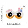 Wholesale Funny Glasses Embroidered Patch Cartoon Watermelon Frog Iron on Sticker for Party Decor Resale