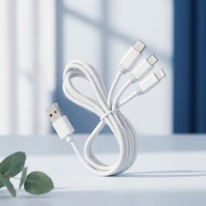 SUB charging cable with three connectors