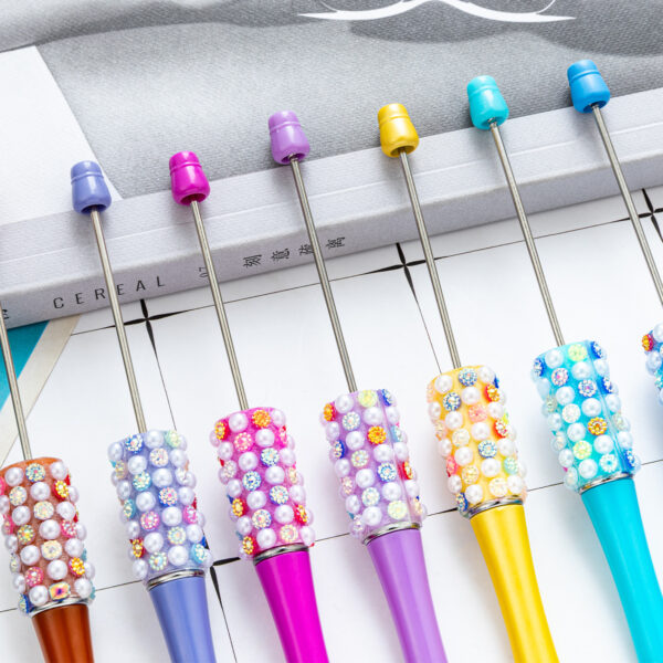 oly-402f75b03c506d95f7760197ed96d042 Wholesale DIY Beaded Pen Multicolor Pearl Gradient for Office Stationery and Gifts