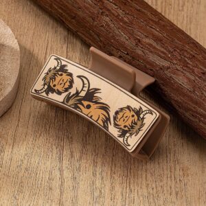 oly-4039aa10e31a937d4cc2d4c22e1cc74d Wholesale Trendy Acrylic Shark Hair Clip with Cow Print Design Western Style Hair Claw for Everyday Styling Jewelry Accessory Gift