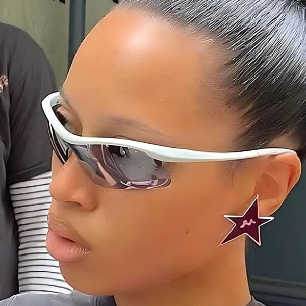 Wholesale Silver Mirror Goggles Windproof UV400 Unisex Trendy Outdoor Sports Sunglasses