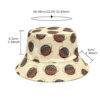 Wholesale Stylish Double Sided Printed Bucket Hat with Alphabet Design Sun Protection for Outdoor Unisex