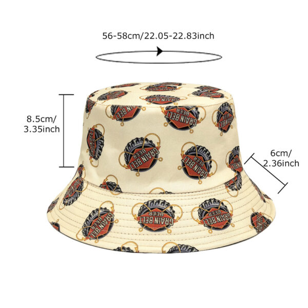 Wholesale Stylish Double Sided Printed Bucket Hat with Alphabet Design Sun Protection for Outdoor Unisex
