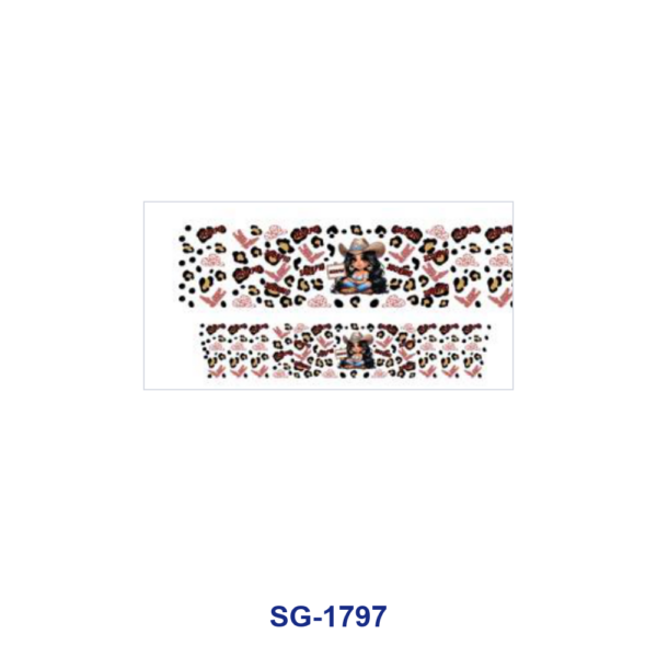 oly-405e3dc6253527b64f7c609a00521329 Wholesale 8pcs Western Cowgirl & Cute Decor Pattern 3oz Cup Stickers Wrap OLY Exclusive