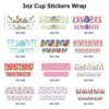 oly-405e402a31be0884fb7c2beb86ee96a5 Wholesale 8pcs Mixed Fantasy Maiden Pattern Fresh Garden Floral Print 3oz Cup Stickers Wrap OLY Exclusive