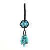 oly-406286916af7836bbcc729d67bb67c95 Wholesale Handwoven Crystal Colorful Bead Keychain Bag Charm Floral Design Fashion Accessory Gift