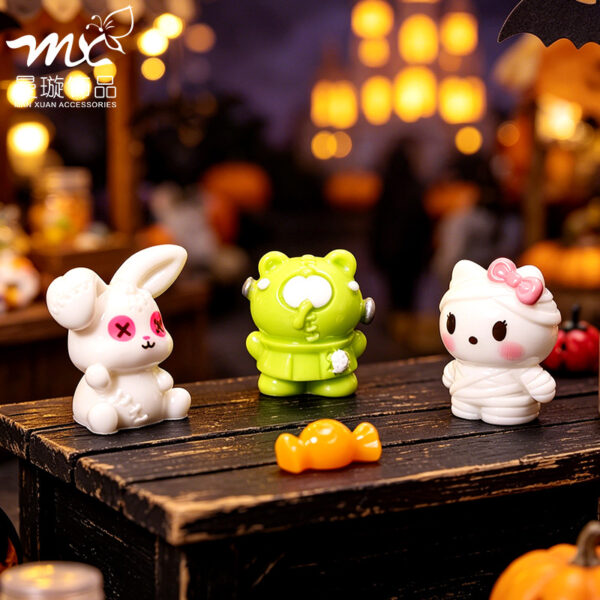 oly-40668a97819d939d9426f0cbc7b19253 Wholesale Resin Halloween Cat Ghost Ornament DIY Desktop Decor Decorative Accent