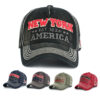 Wholesale Distressed Cotton Baseball Cap with English Letter Design Adjustable Sun Hat for Everyday Wear