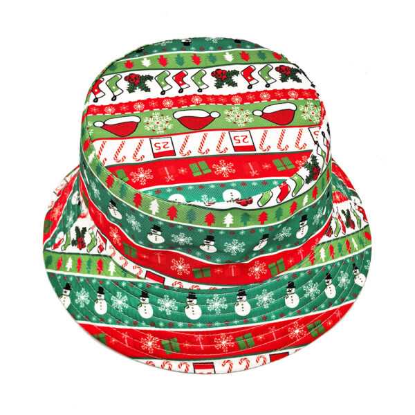 Wholesale Trendy Fisherman Hat with Christmas Snowman Pattern for Everyday Sun Protection