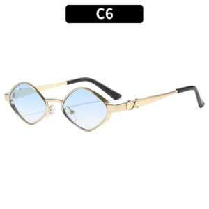 C6-Gold Frame Double Blue Lens