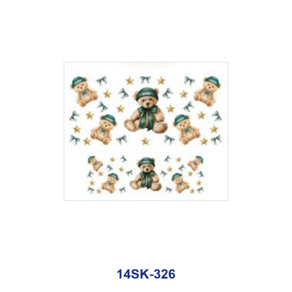 oly-408ad57584e1712f0c7900cd64b5c6c2 Wholesale 2/4/8pcs Christmas Bear Theme Mini Cup Keychain Sticker