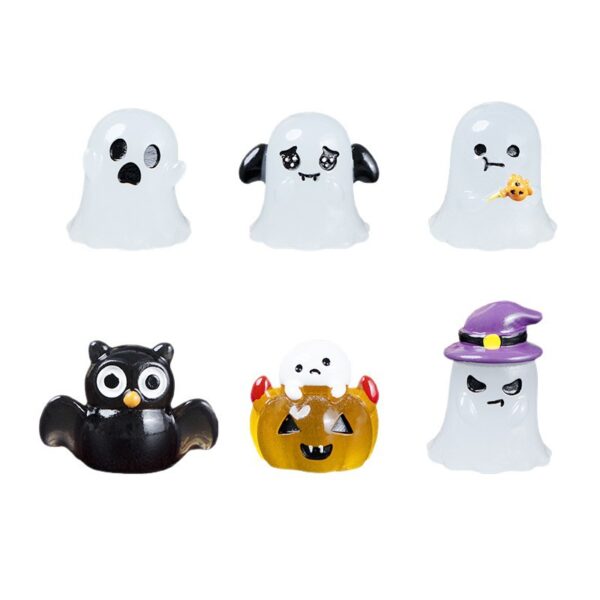 oly-40a9037dde453707c02d41c2d41f5b26 Wholesale Resin Halloween Decoration Luminous Owl and Ghost Figurine Home Decor Gift