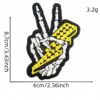 Wholesale Trendy Punk Skeleton Hand Embroidered Patches Set of 9 for Bag Decoration or Resale
