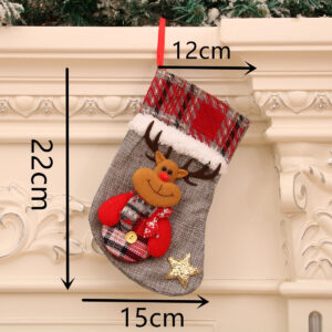 Plaid medium sock deer [22*15cm23g]