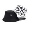 Wholesale Cow Pattern Double Sided Fisherman Hat Sun Hat for Casual Outdoor Use