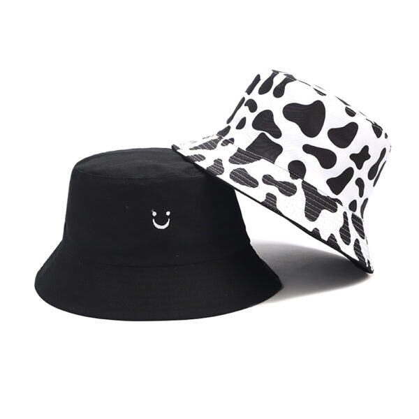 Wholesale Cow Pattern Double Sided Fisherman Hat Sun Hat for Casual Outdoor Use