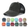 Wholesale Washed Sky Blue Mesh Baseball Cap Fashion Accessory Gift Boutique Resale