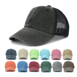 oly-40e5824931526a74c04b5068a5fcf40d Wholesale Washed Sky Blue Mesh Baseball Cap Fashion Accessory Gift Boutique Resale