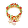 oly-40ed6756fe72998229cc5765af765717 Wholesale Christmas Alloy Bracelet Set Snowman Snowflake Santa Pendant, Gift Idea