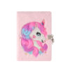 oly-40f5b1d8b93137bfad074e2111c3c88f Wholesale Plush Creative Notebook with Lock Unicorn Design for Kids School Diary