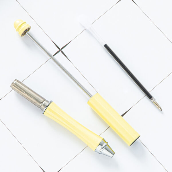 Wholesale Creative Metal Beaded Pen DIY Round Pen for Office Gift Boutique Resale