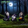 Wholesale Resin Halloween Mummy Crow Cartoon Miniature Ornament for Party Decorative Accent