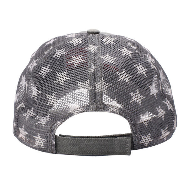 oly-414889590aa7e426a8acce0ee554eca2 Wholesale Adjustable Mesh Cap with American Flag Embroidery Patriotic Fashion Baseball Hat